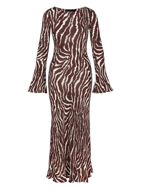 animal print maxi dress